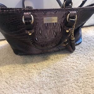 Gently used Brahmin mini Asher Coffee brown.